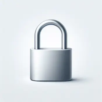 A Simple Padlock Icon with a White Background
